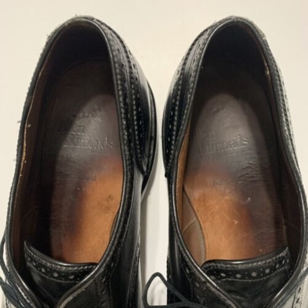 Allen Edmonds Sanford Oxfords Cap Toe Black Leather Men's Dress Shoes Size 9.5 D - Picture 11 of 12